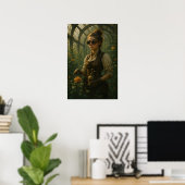 Stoomtech Victoriaanse Tuinier Kunst Poster (Thuiskantoor)