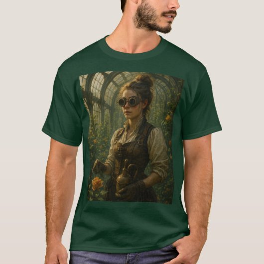 Stoomtech Victoriaanse Tuinier Kunst T-shirt (Voorkant)