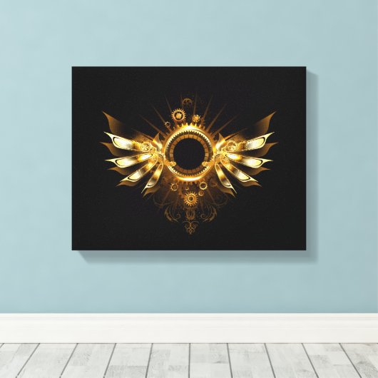 Stoomtech vleugels canvas afdruk (Insitu (Houten vloer))