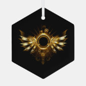 Stoomtech vleugels glas ornament (Achterkant)