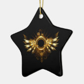 Stoomtech vleugels keramisch ornament (Links)