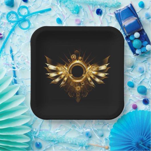 Stoomtech vleugels papieren bordje (Feest)