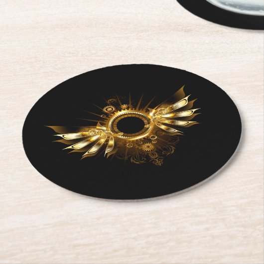 Stoomtech vleugels ronde kartonnen onderzetter (Gebogen)