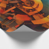 Stoomtech Zonnewerktuig Abstract Cadeaupapier (Hoek)
