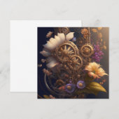 Stoomtechdeur met paarse bloemen (Voorkant / Achterkant)