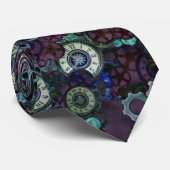 Stoomtechiek met klokken, tandwielen, paars stropdas (Opgerold)