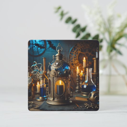 Stoomtechneuter Victoriaanse Gotische Wetenschappe Kaart (Staand voorkant)