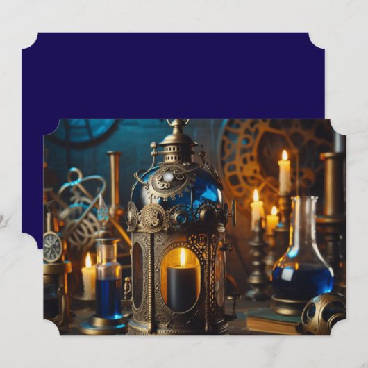 Stoomtechno Victorian Gotische Wetenschappers Lab  Kaart (Voorkant / Achterkant)