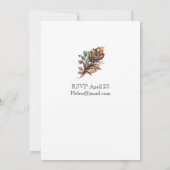 Stoomtechthema Bruiloftsfeest Uitnodiging (Achterkant)