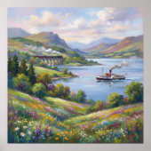 Stoomtijdperk Impressionistische Landschapschilder Poster (Voorkant)