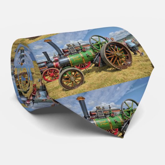 Stoomtractiemotoren Stropdas (Opgerold)