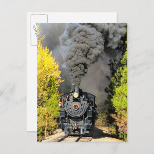 Stoomtrein 19 briefkaart (Voorkant / Achterkant)