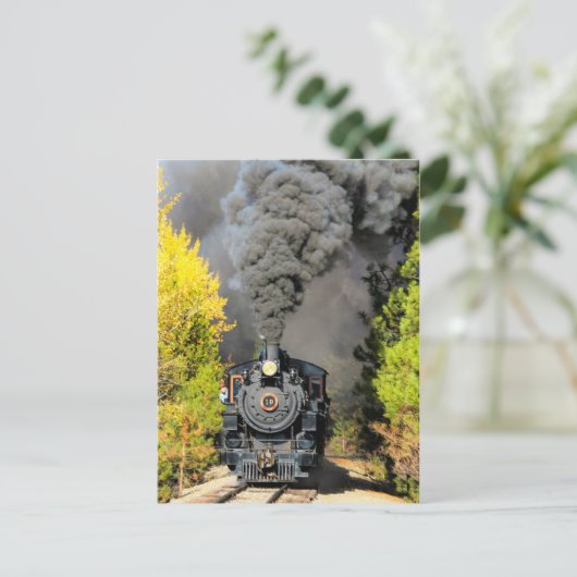 Stoomtrein 19 briefkaart (Staand voorkant)