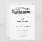  stoomtrein 60ste verjaardagsfeest kaart (Voorkant)