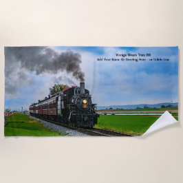  stoomtrein 89 - Naam toevoegen of Naam verwijdere Strandlaken