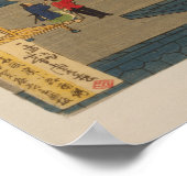 Stoomtrein aan de kust van Takanawa, Tokio Poster (Hoek)