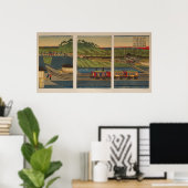 Stoomtrein aan de kust van Takanawa, Tokio Poster (Thuiskantoor)