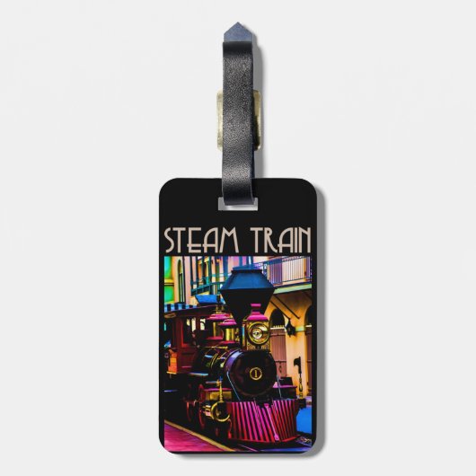 Stoomtrein Bagagelabel (Achterkant verticaal)