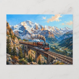 Stoomtrein Bergbrug Briefkaart