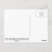 Stoomtrein bij Leighton Buzzard Briefkaart (Achterkant)