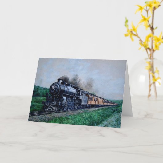 stoomtrein blanco Kaart (Gele Bloem)