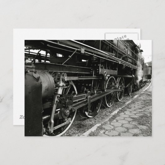  stoomtrein briefkaart (Voorkant / Achterkant)