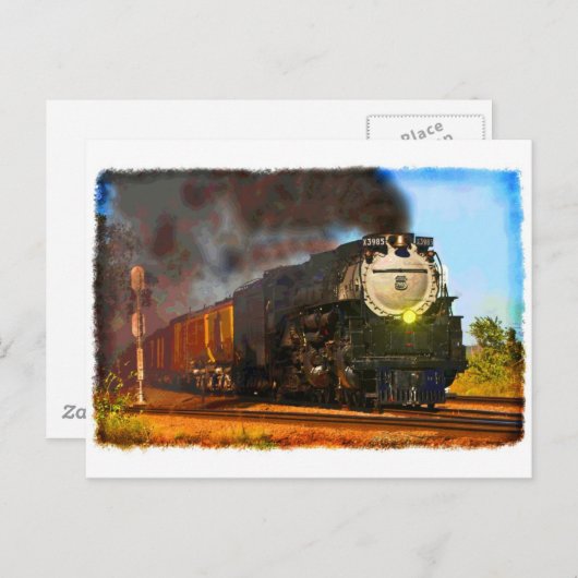 Stoomtrein Briefkaart (Voorkant / Achterkant)