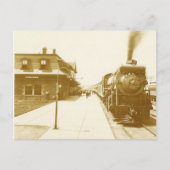 stoomtrein briefkaart (Voorkant)