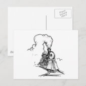 Stoomtrein Briefkaart (Voorkant / Achterkant)