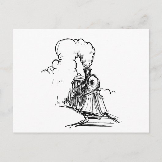 Stoomtrein Briefkaart (Voorkant)