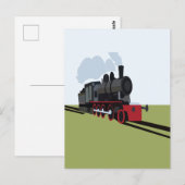 stoomtrein briefkaart (Voorkant / Achterkant)