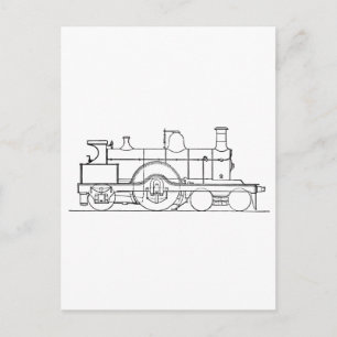 Stoomtrein Briefkaart