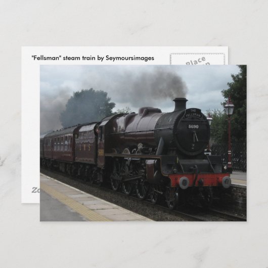 Stoomtrein - Briefkaart (Voorkant / Achterkant)