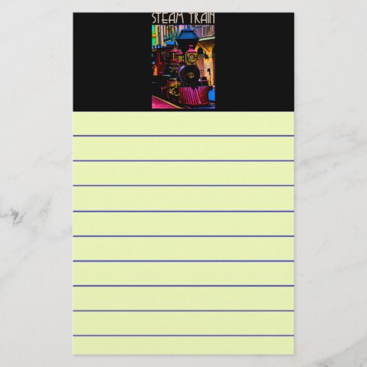 Stoomtrein Briefpapier (Voorkant)