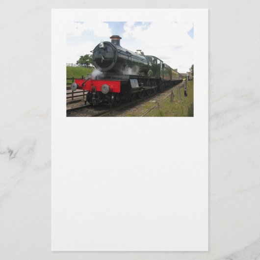  stoomtrein briefpapier (Voorkant)