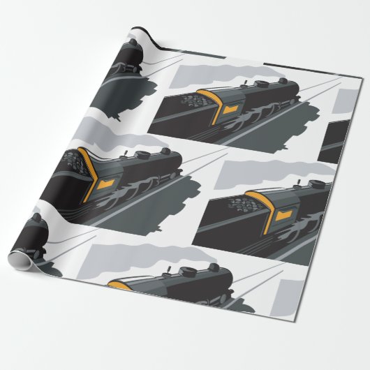 Stoomtrein Cadeaupapier (Uitgerold)