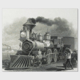 stoomtrein cadeaupapier