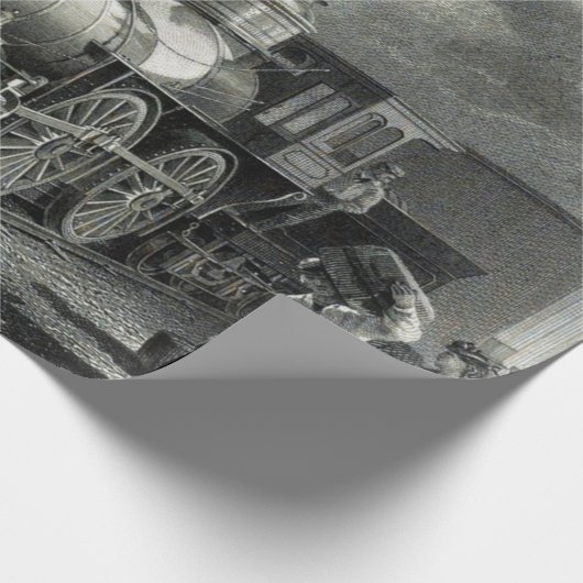  stoomtrein cadeaupapier (Hoek)