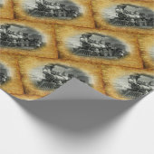  stoomtrein cadeaupapier (Hoek)