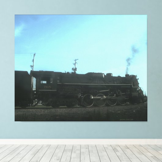 Stoomtrein Canvas Afdruk (Insitu (Houten vloer))