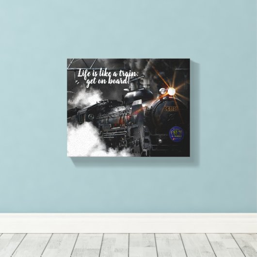 Stoomtrein Canvas Afdruk (Insitu (Houten vloer))