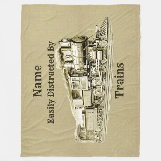  stoomtrein die gemakkelijk door wordt afgebroken, fleece deken (Voorkant)