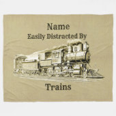  stoomtrein die gemakkelijk door wordt afgebroken, fleece deken (Voorkant (Horizontaal))