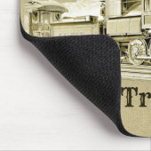 stoomtrein die gemakkelijk door wordt afgebroken, muismat (Hoek)