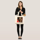 stoomtrein - drijvend vistuig grote tote bag (Voorkant (model))