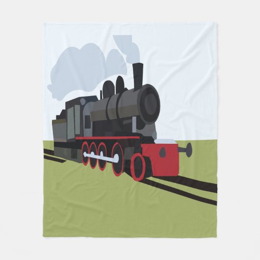 stoomtrein fleece deken (Voorkant)