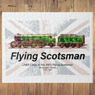 Stoomtrein Flying Scotsman Engelse locomotief Legpuzzel