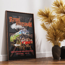 Stoomtrein Flying Scotsman Engelse locomotief Poster