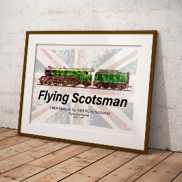 Stoomtrein Flying Scotsman Engelse locomotief Poster