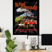 Stoomtrein Flying Scotsman Engelse locomotief  Poster (Thuiskantoor)